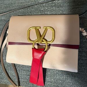 Valentino Beige and Red Women's Bag